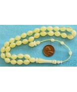 Prayer Beads Tesbih Turkish amber Sikma Kehribar Pale Yellow - £130.80 GBP