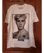 Justin Bieber Men&#39;s Short-Sleeve Graphic Tee White Size Large - £9.34 GBP