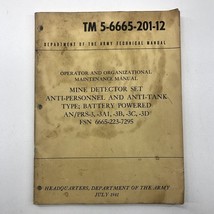 Operator Manual TM 5-6665-201-12 Army 1961 Mine Detector Set FSN 6665-22... - $9.00