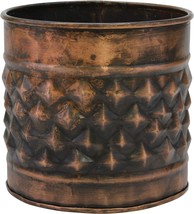 Stonebriar Decorative Diamond Textured Copper Metal, Or Flower Planter - £29.92 GBP