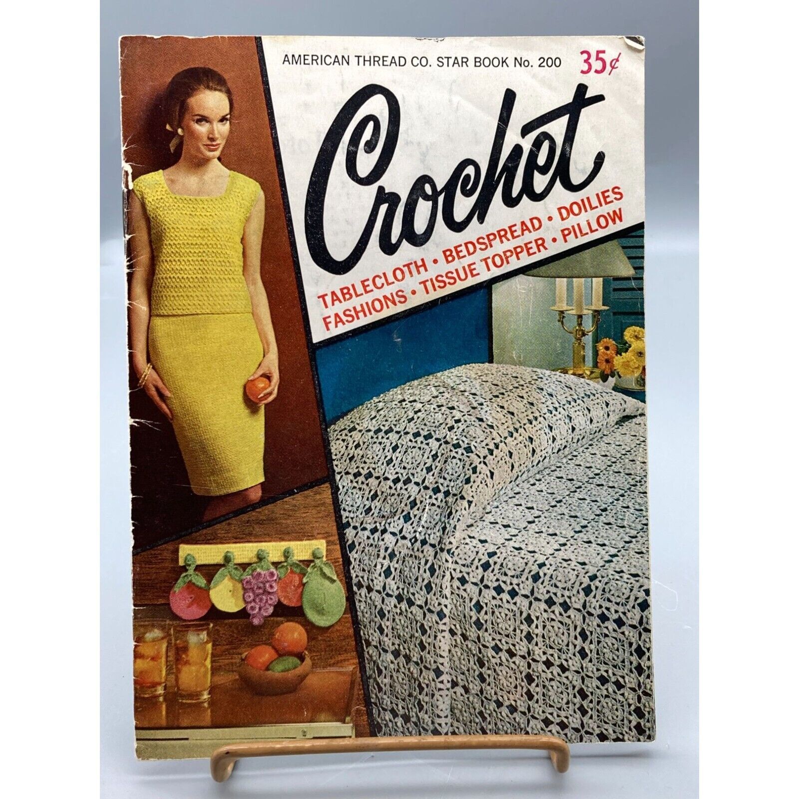 Primary image for Vintage Let's Crochet 1960s Star Book 200, Pattern Booklet from American Thread