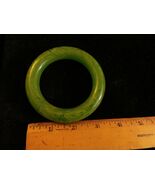 Vintage Marbled Bakelite Chunky Green bangle bracelet, tested VG+ - €42,62 EUR