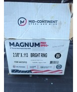 Magnum 6497 2-3/8" x 0.113 21-Degree Bright Ring Round Head Strip Plastic nails - $94.97