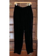 Finity Naturals Velvet Silk Pull On Wide Leg Black Pants 6 Capsule Minim... - £18.72 GBP