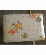 Vintage Mid Century Modern  Wicker Laundry Hamper  floral 1950 - $192.29 CAD