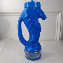 Vintage DUELING DRAGONS Universal Studios Orlando Dragon Cup &amp; straw blu... - $48.00