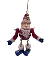 Russ the Christmas Sampler Santa Claus Ornament Wooden Folk Art Primitive 4&quot; - $22.29