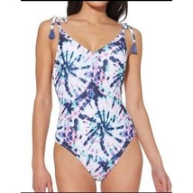 JESSICA SIMPSON One-piece Tie-Dye Woman&#39;s Small Swimsuit Retro Swimwear - $36.47