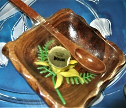 Wood Bowl &amp; Spoon from Hawaii - $9.00
