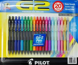 Pilot G2 Premium Gel Roller, Fine 0.7mm, 20 Retractable Pens - £24.52 GBP