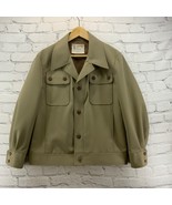 Vintage London Fog Shacket Jacket Mens Beige Brown Button Down FLAW - £54.48 GBP