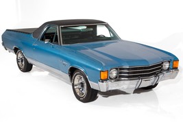 1972 Chevrolet El Camino 350 blue | 24x36 inch POSTER | vintage classic car - £16.07 GBP