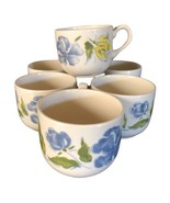 Lot Of 6 Vtg EIT LTD ENGLAND Flower Mugs Set Floral Cups Rare - $525.87 MXN