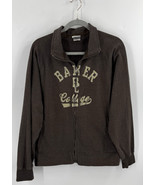Ouray Sportswear Baker College Mens Zip Up Sweatshirt Size Small Brown - £14.79 GBP
