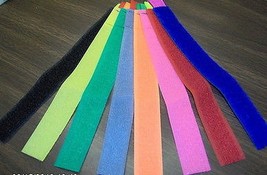 8 Cord &amp; CABLE WRAPS hook loop Multi color Colored Tie straps 7&quot; inch Ny... - $344.30 MXN