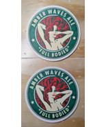 (2) Amber Waves &quot;Full Bodied&quot; Ale/ Capitol City Brewing Co. Coasters 3 1... - $7.73