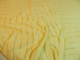 Vintage Flocked Semi Sheer Fabric Mellow Yellow 31&quot; wide x 4 yards long - $59.71