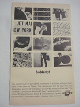 1964 United Airlines Ad Suddenly You&#39;re Part of a United Jet Flight - $7.99