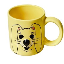 Mount Clemens Pottery Ming Yi Yellow Bunny Rabbit With 3D Nose Coffee Mug 10 Oz. - £9.34 GBP