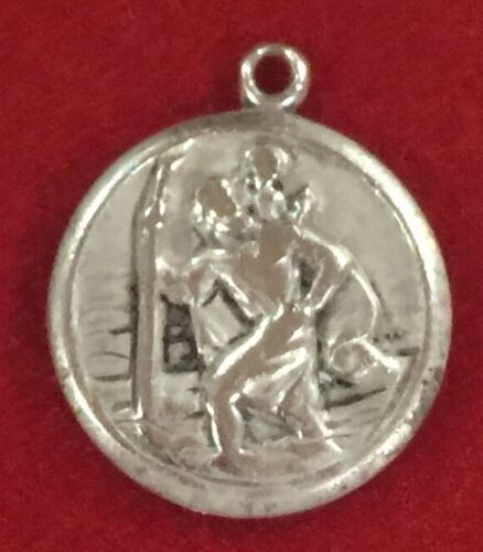 Rare Antique Saint Christopher Travel Protection Silver 800 Medal /charm - $36.00