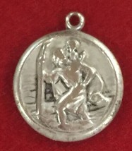 Rare Antique Saint Christopher Travel Protection Silver 800 Medal /charm - £31.50 GBP