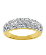 Precious Stars 14k Gold 7/8ct Round-cut Diamonette CZ Dome Wedding Band - $402.00+