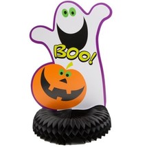 Pumpkin BOO ! Halloween Honeycomb Centerpiece Ghost - $3.75