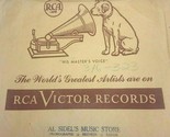 Victor Récords Impresa Papel Bolsa 78 RPM Al Lateral Música Tienda 519 3... - $19.55