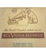 Victor Récords Impresa Papel Bolsa 78 RPM Al Lateral Música Tienda 519 3... - £15.58 GBP