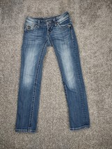 Miss Me Jeans Womens 24 Capri Cropped Jewel Embellished Rhinestone Extra Fancy - £19.65 GBP