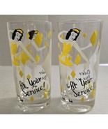 2 Vintage MCM Order Please At Your Service Retro Bar Tumblers Drinking G... - $546.53 MXN