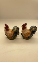 Vintage Jay Imports Rooster Ceramic Salt &amp; Pepper Shakers New Open Box - £14.19 GBP