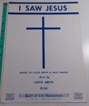 I saw Jesus by lloyd smith 1971 sheet music good - $5.94