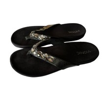 Vionic Verity Flip Flop Black Jeweled Thong Sandal Size 10 - £27.45 GBP
