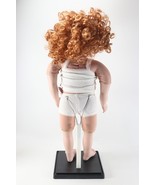 Vintage 2003 MY TWINN 23&quot; Inch Nude Poseable Doll Curly Red Hair Gold Eyes - £56.62 GBP