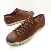 FRYE Brown  Leather Low Top Sneakers Shoes Men’s Size 9.5 - $40.49