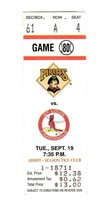 Sep 19 1991 St Louis Cardinals @ Pittsburgh Pirates Ticket B Bonds Ozzie Smith - £15.57 GBP