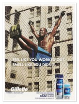 Gillette Odor Shield Feel Like You Worked Out 2012 Print Magazine Ad - £7.59 GBP