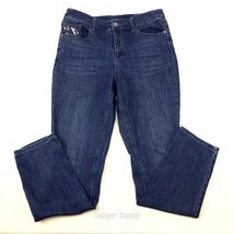 Secrets by David Vered Jeans Size 8 Blue High Rise Embellished Pockets S... - $19.99