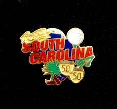 1997 South Carolina Souvenir Pin Vintage Ball Pinback Quest Americas Best Qvc - £10.40 GBP