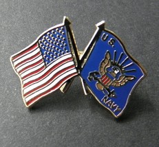 US NAVY USN SMALL COMBO USA WAVY FLAG MILITARY LAPEL PIN BADGE 7/8 INCH - $5.64