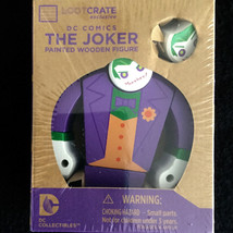 DC Comics Collectible Loot Crate Exclusive THE JOKER Painted Wood Figure Sealed - $21.85