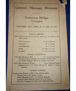 Vintage Laymen’s Missionary Movement Northwestern MI convention 1913 - $9.59 CAD