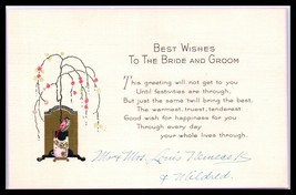 1930s WEDDING Card - Best Wishes To The Bride &amp; Groom  - £3.16 GBP