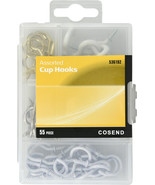 COSEND Cup Hook Assortment (for Lightweight Items) Metal hooks 55 Pack - £4.50 GBP