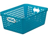 Large Plastic Book Baskets, 13&quot; By 10&quot; By 5&quot; - Single, Neon Blue | Class... - $25.99