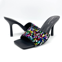 NEW Marc Fisher Womens 9 Danria Rainbow Sequin Stiletto Dress Heel Squar... - £38.52 GBP