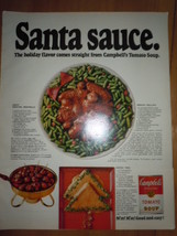 Campbell&#39;s Tomato Soup Santa Sauce Print Magazine Ad 1969  - $4.99