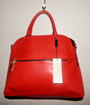 New  A.Belucci  Red Leather Satchel 2 Way Bag Italy - $147.51