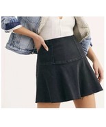 Size 4 Free People Women&#39;s Highlands Denim Skirt Black BNWT - $27.12 CAD